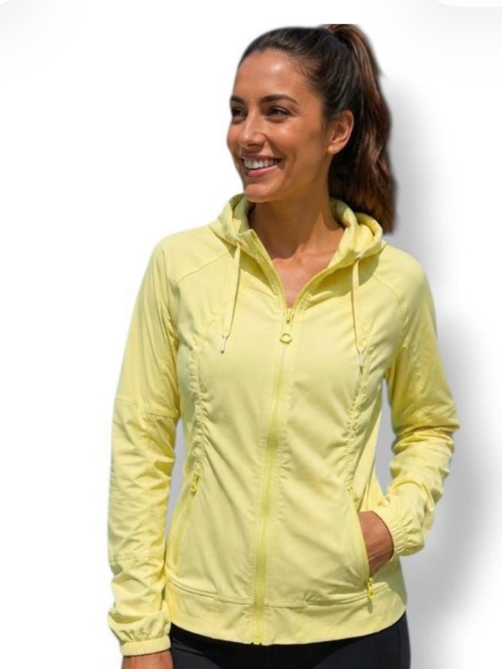 lululemon athletica Street to Studio Mellow Yellow Hooded Zip Jacket